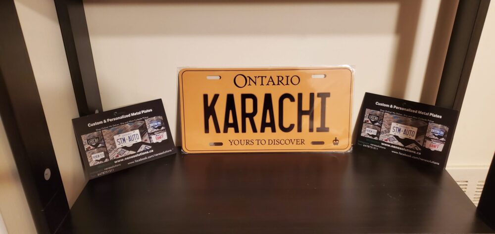 Ontario KARACHI Plate