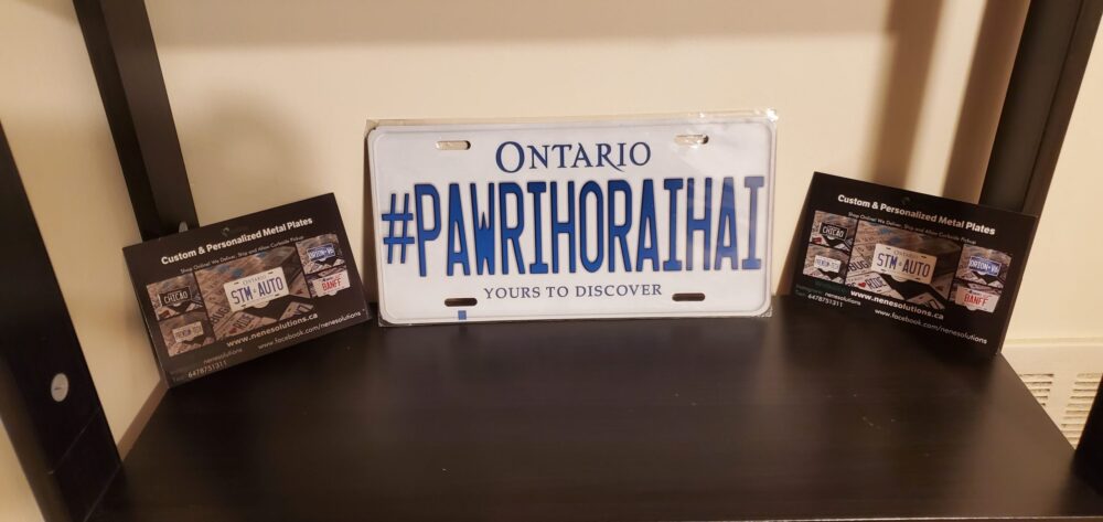 Ontario PAWRIHORAIHAI Plate