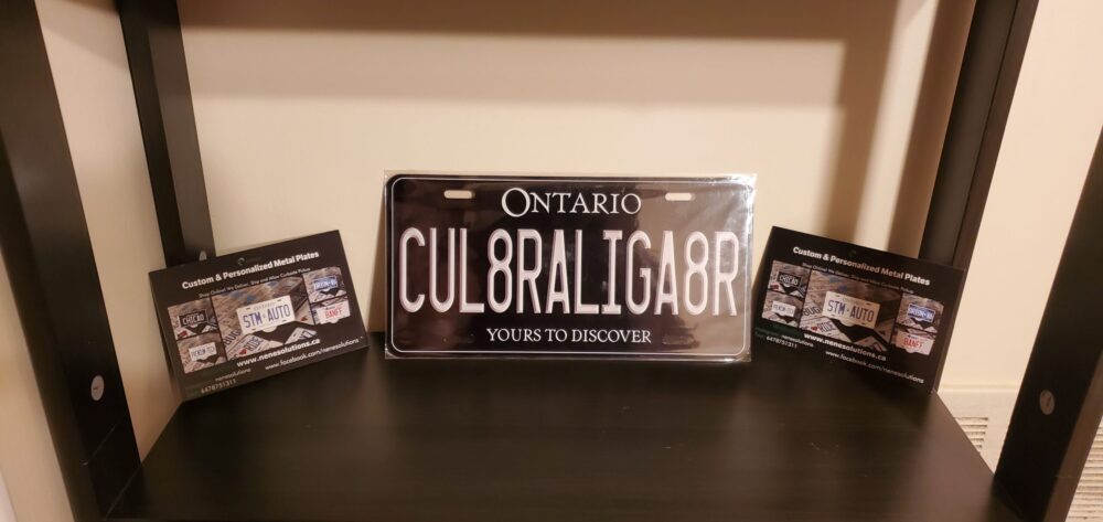 Ontario CUL8RALIGA8R Plate