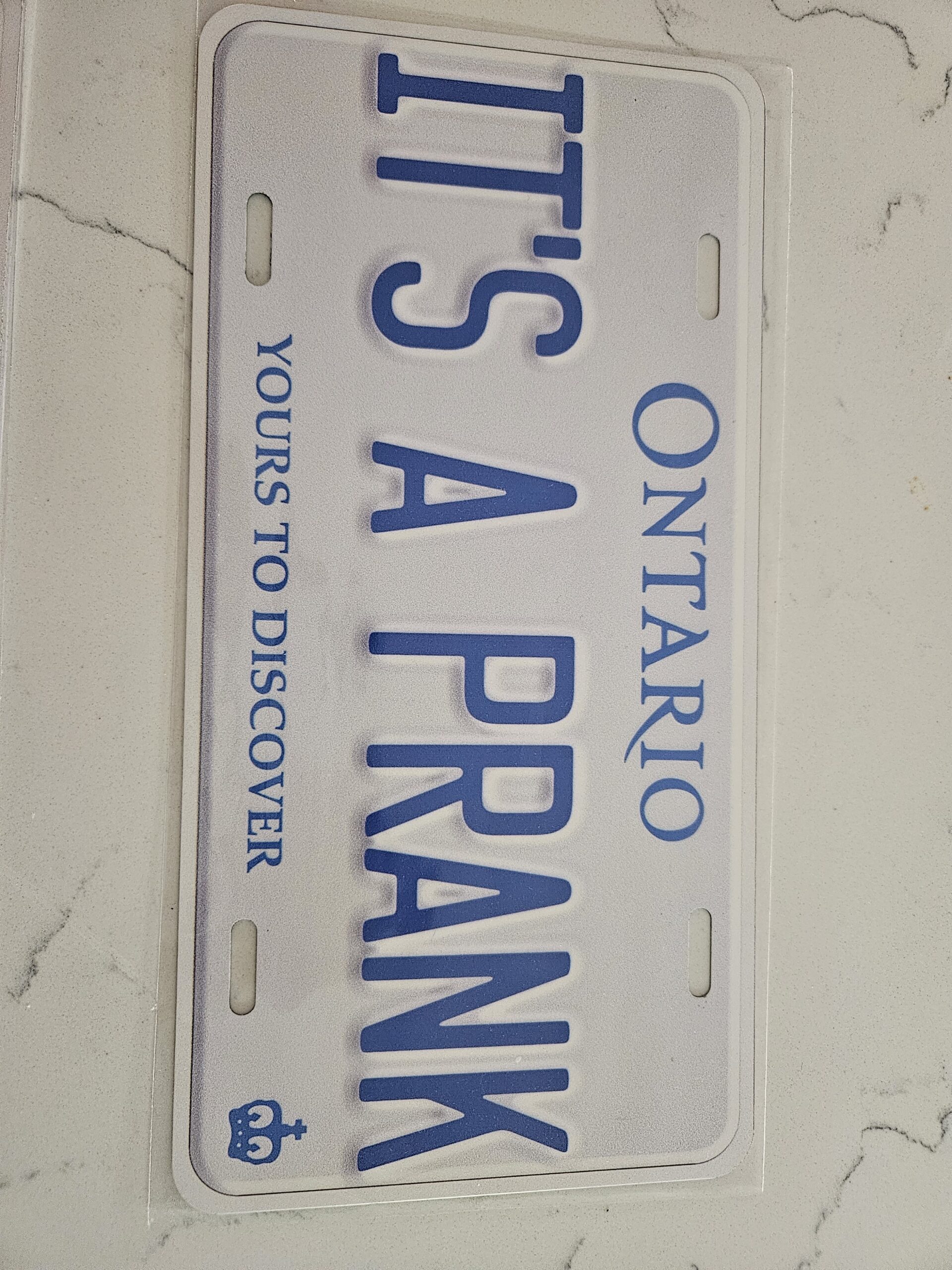 White Ontario With Crown Custom Plate - Image 13