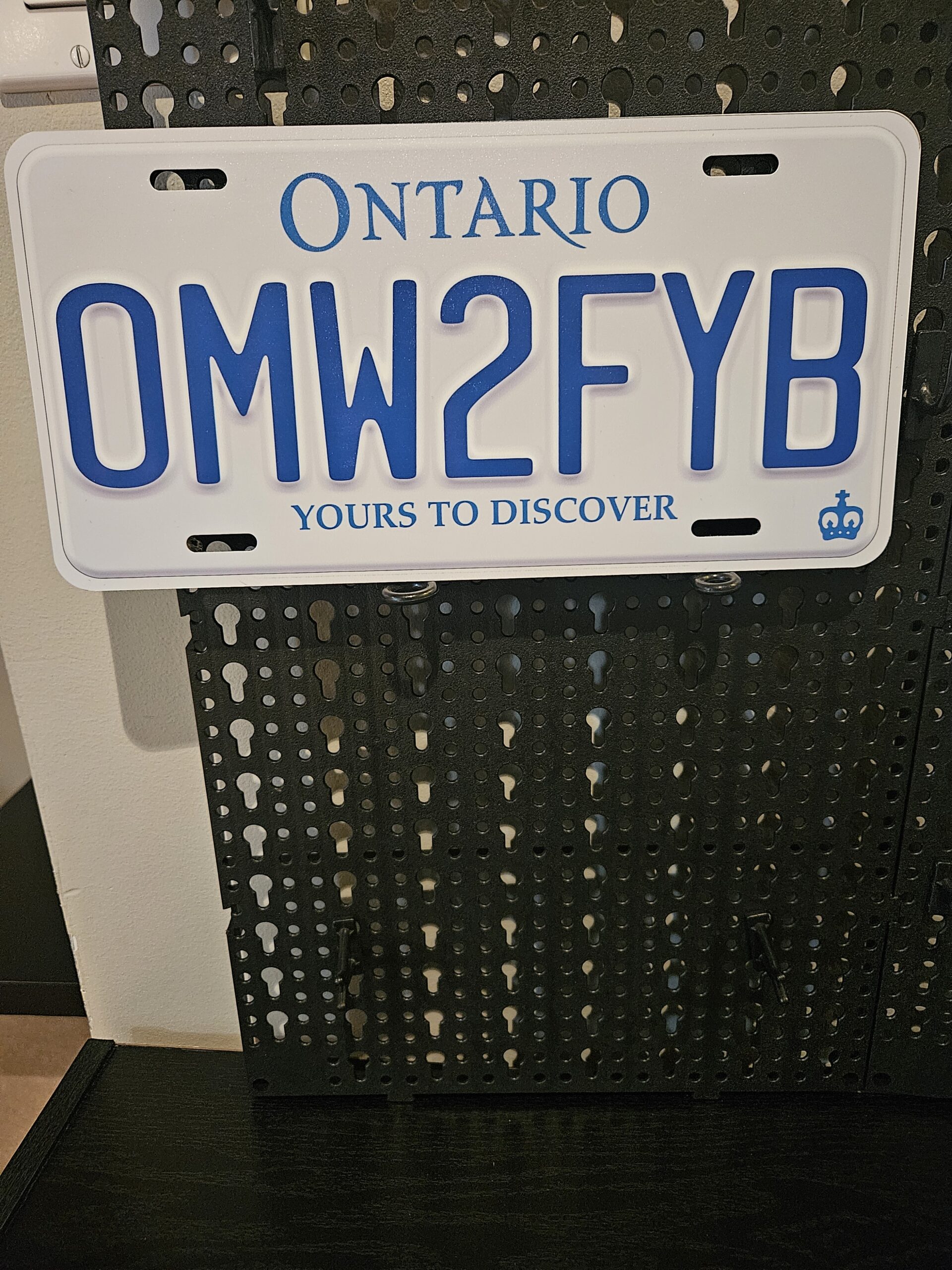 White Ontario With Crown Custom Plate - Image 3