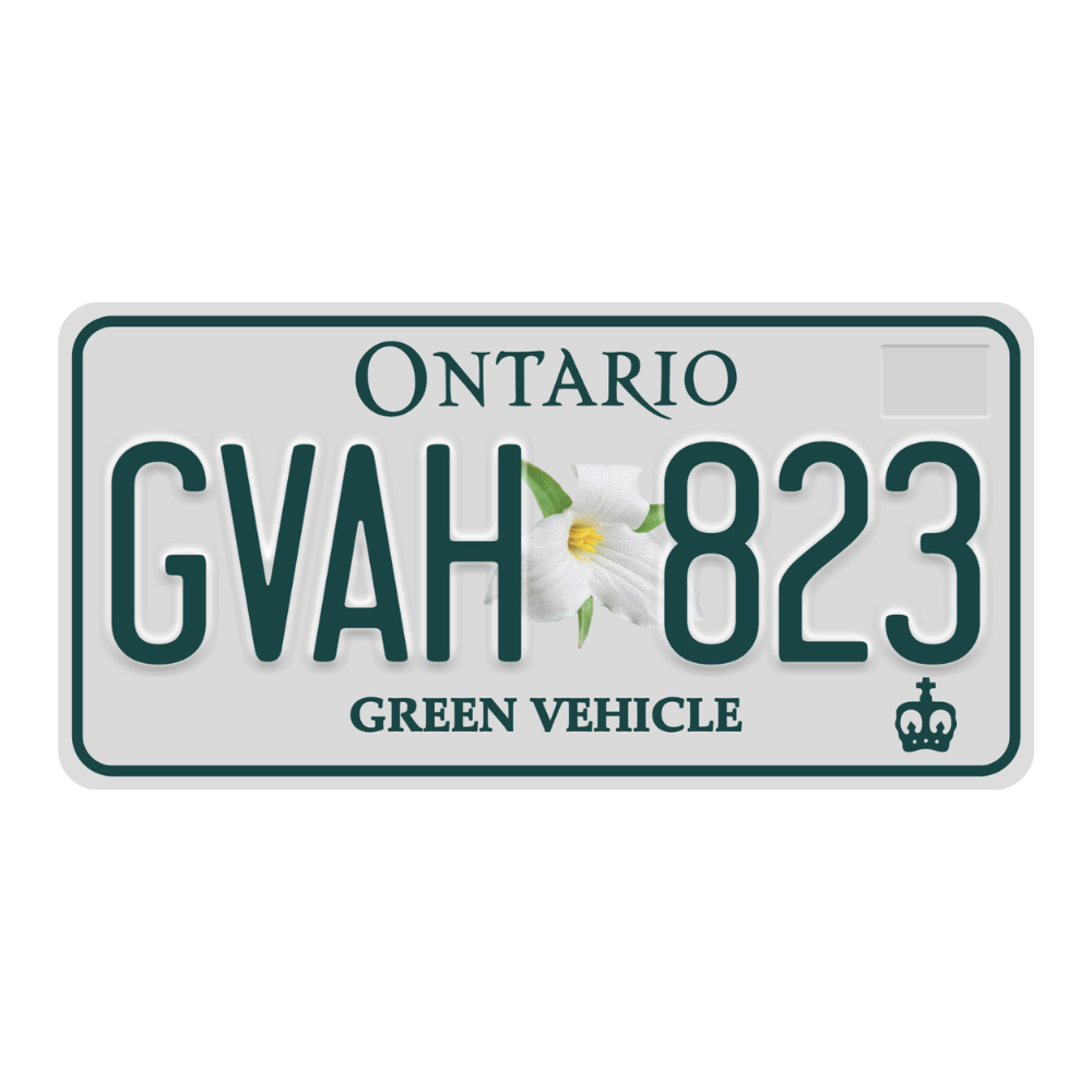 Ontario Green Vehicle Plate GVAH 823