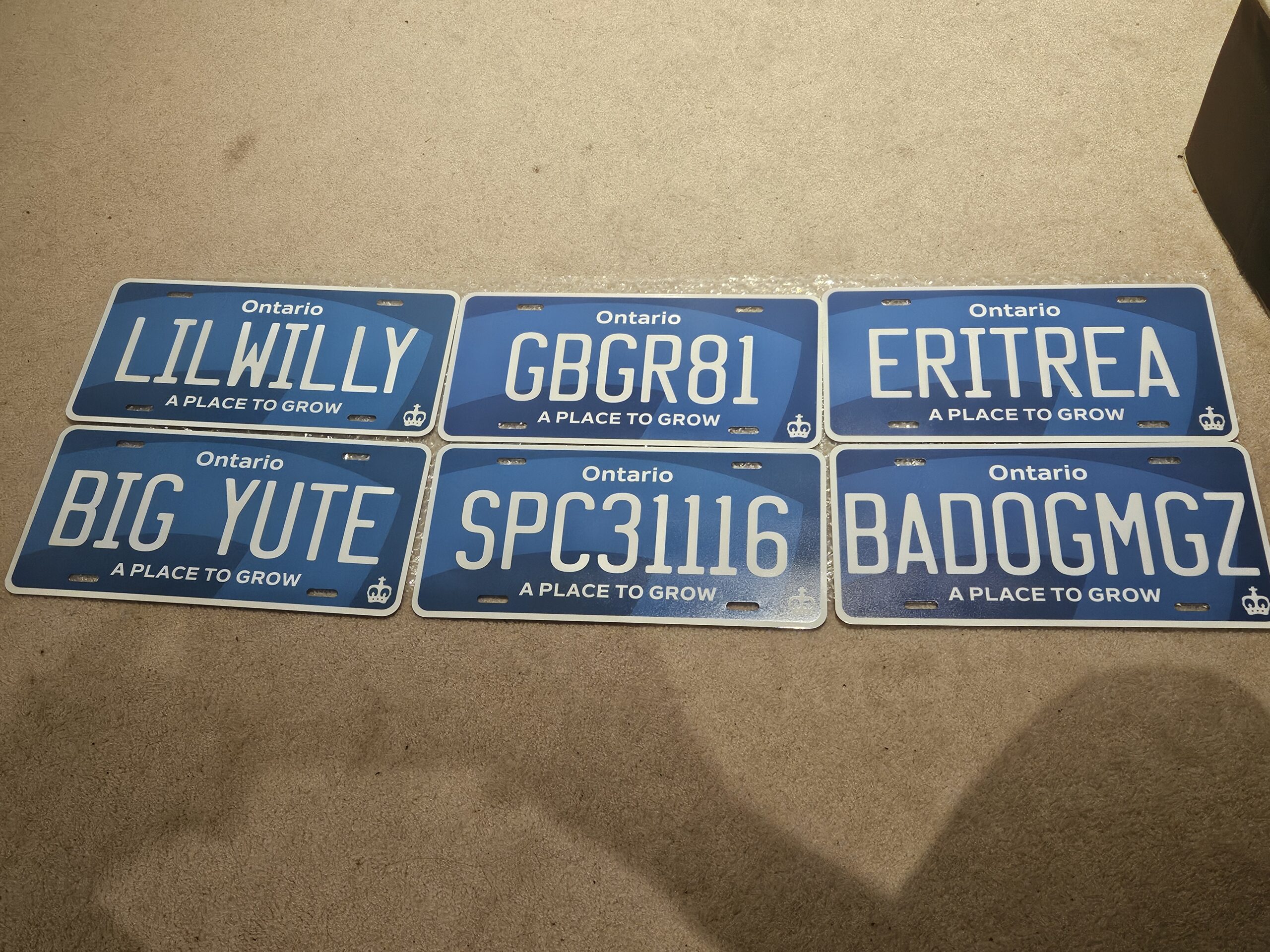 Ontario Special Edition Blue Custom license plate - Image 9