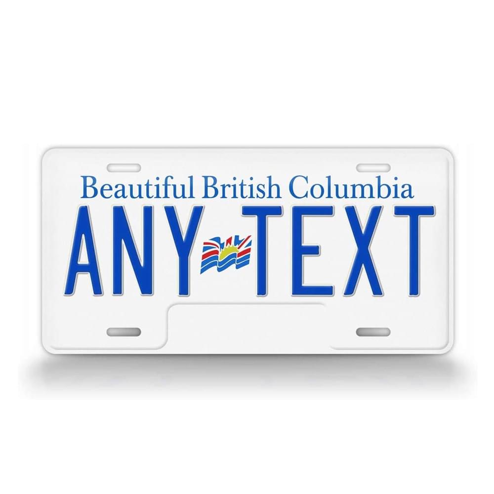 Beautiful British Columbia With Flag Custom Plate