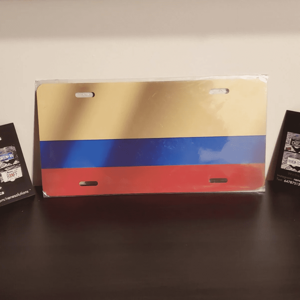 COLUMBIA CUSTOM FLAG PLATE