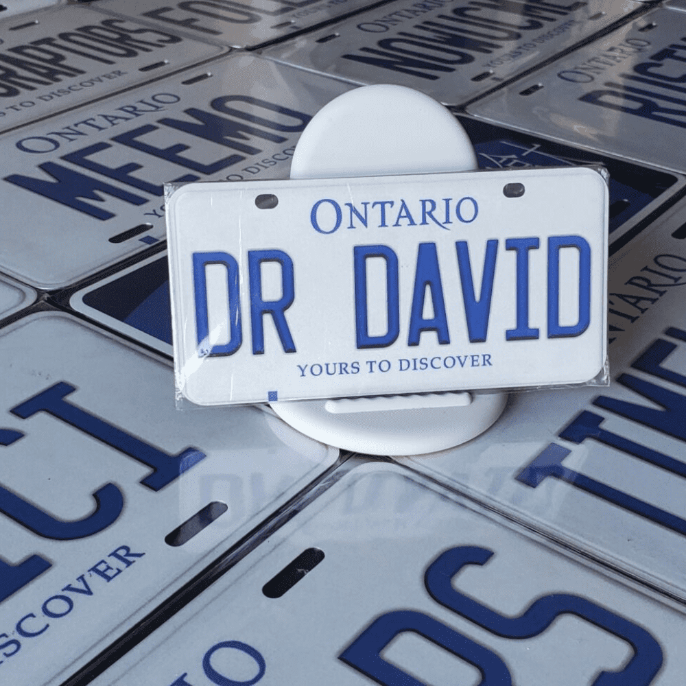 Ontario Dr David plate
