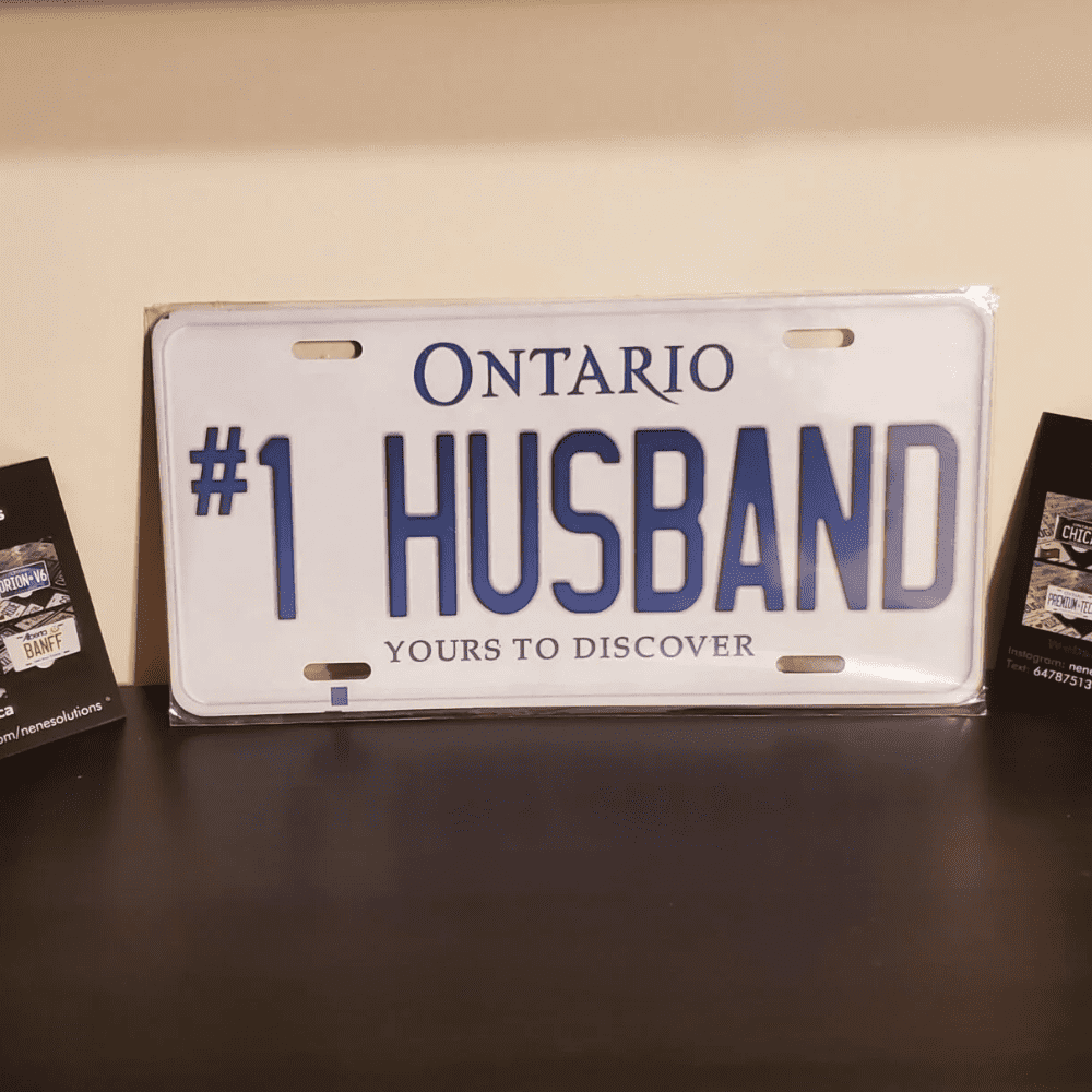ONTARIO 1 HUSBAND Plate