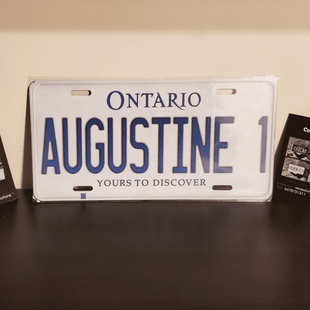 ONTARIO AUGUSTINE 1 Plate