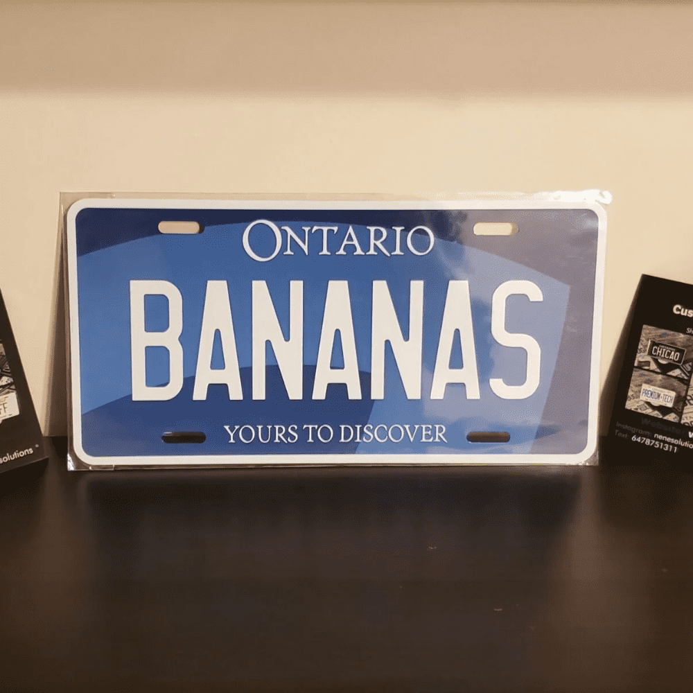 ONTARIO-BANANAS plate