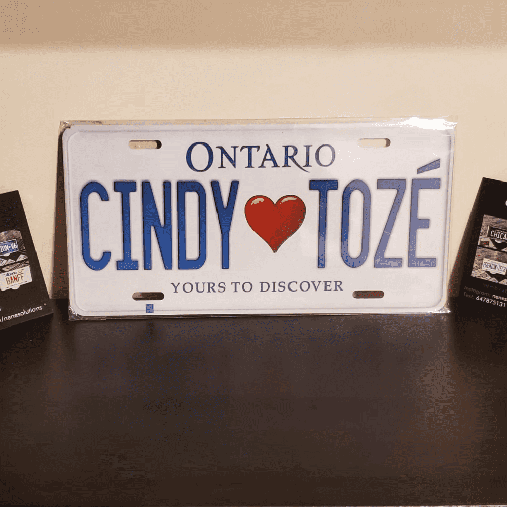 ONTARIO CINDY TOZE plate