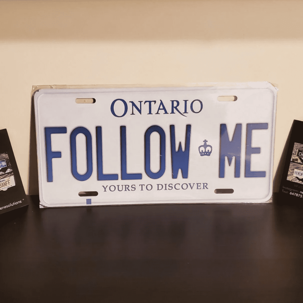 ONTARIO-FOLLOW-ME plate