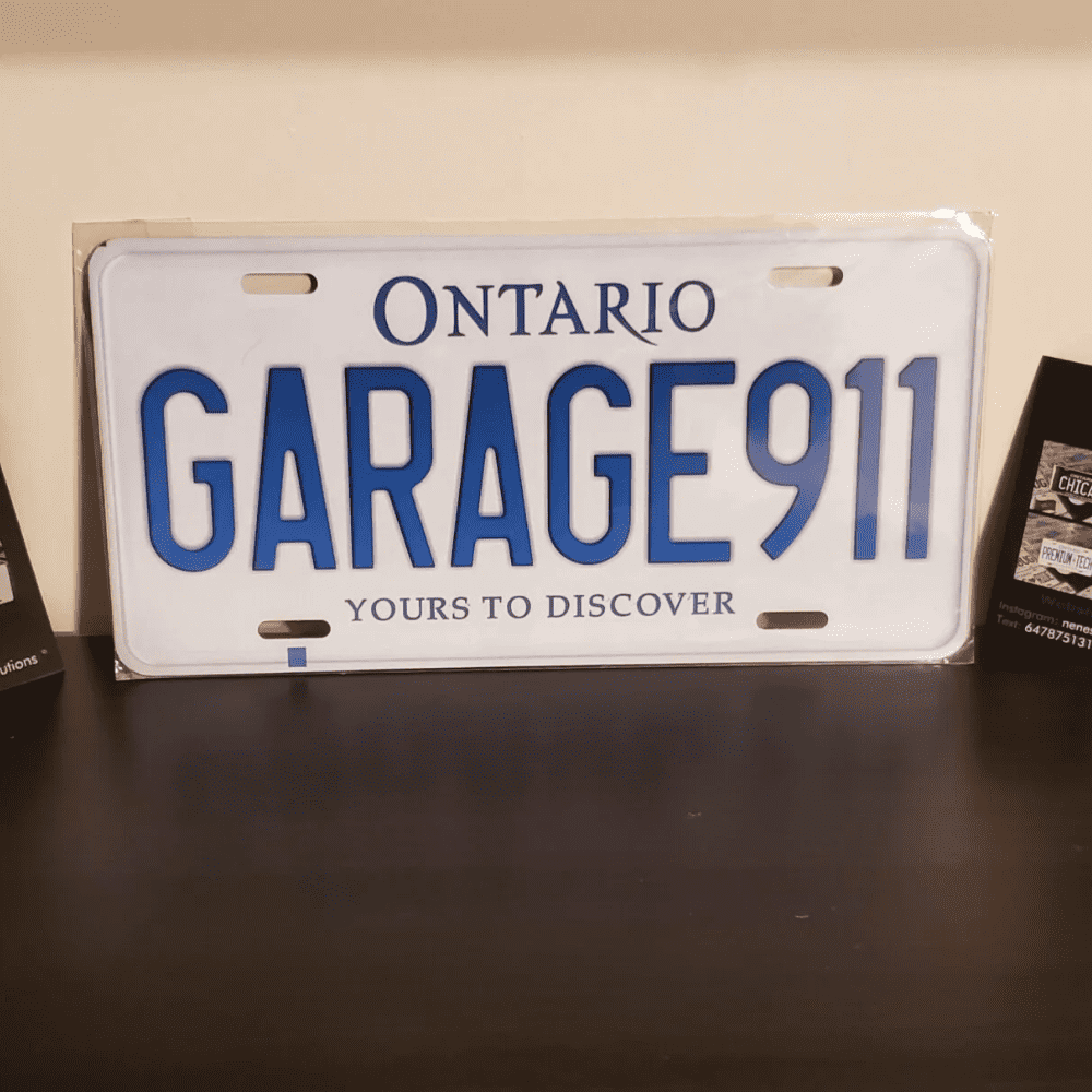 ONTARIO-GARAGE911 plate