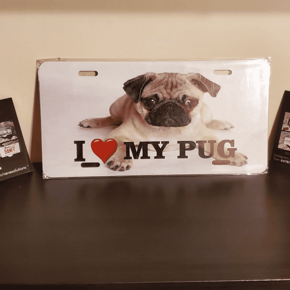 ONTARIO-I-LOVE-MY-PUG plate