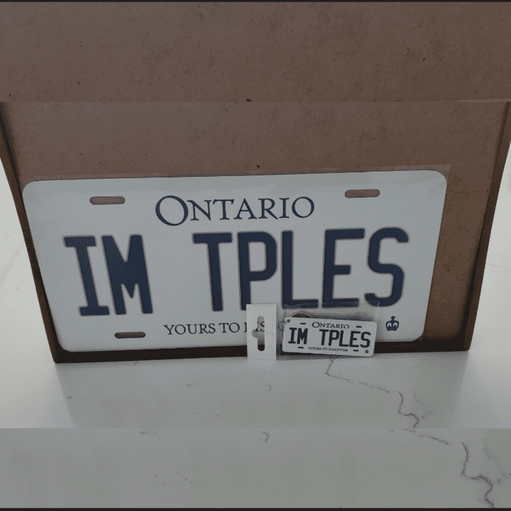 ONTARIO IM TPLES 1 plate With Keychain