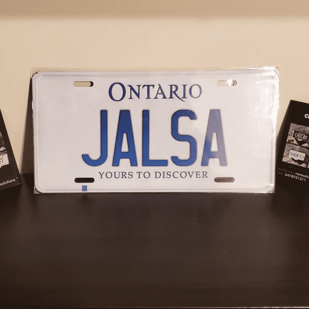 ONTARIO-JALSA plate