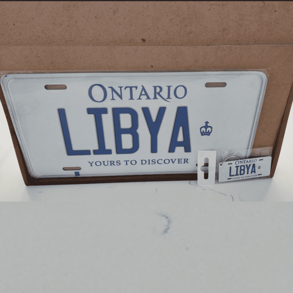 ONTARIO LIBYA plate With Keychain