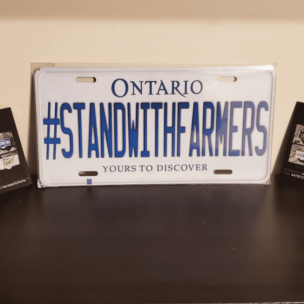 ONTARIO STANDWITHFARMERS Plate